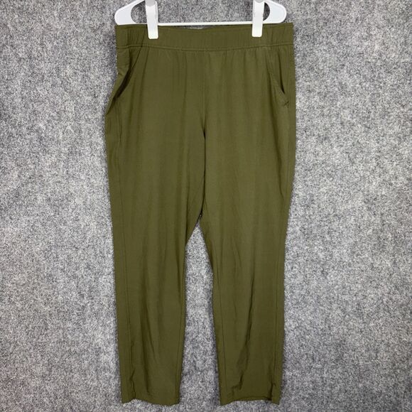 Eddie Bauer Departure Pants Womens Size L Green Lightweight Packable - Picture 1 of 10